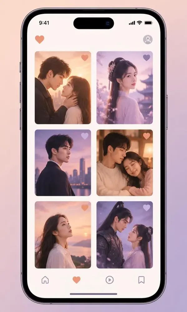 搜橙果短剧APP - 收藏追更 搜橙果短剧APP 收藏追更界面展示